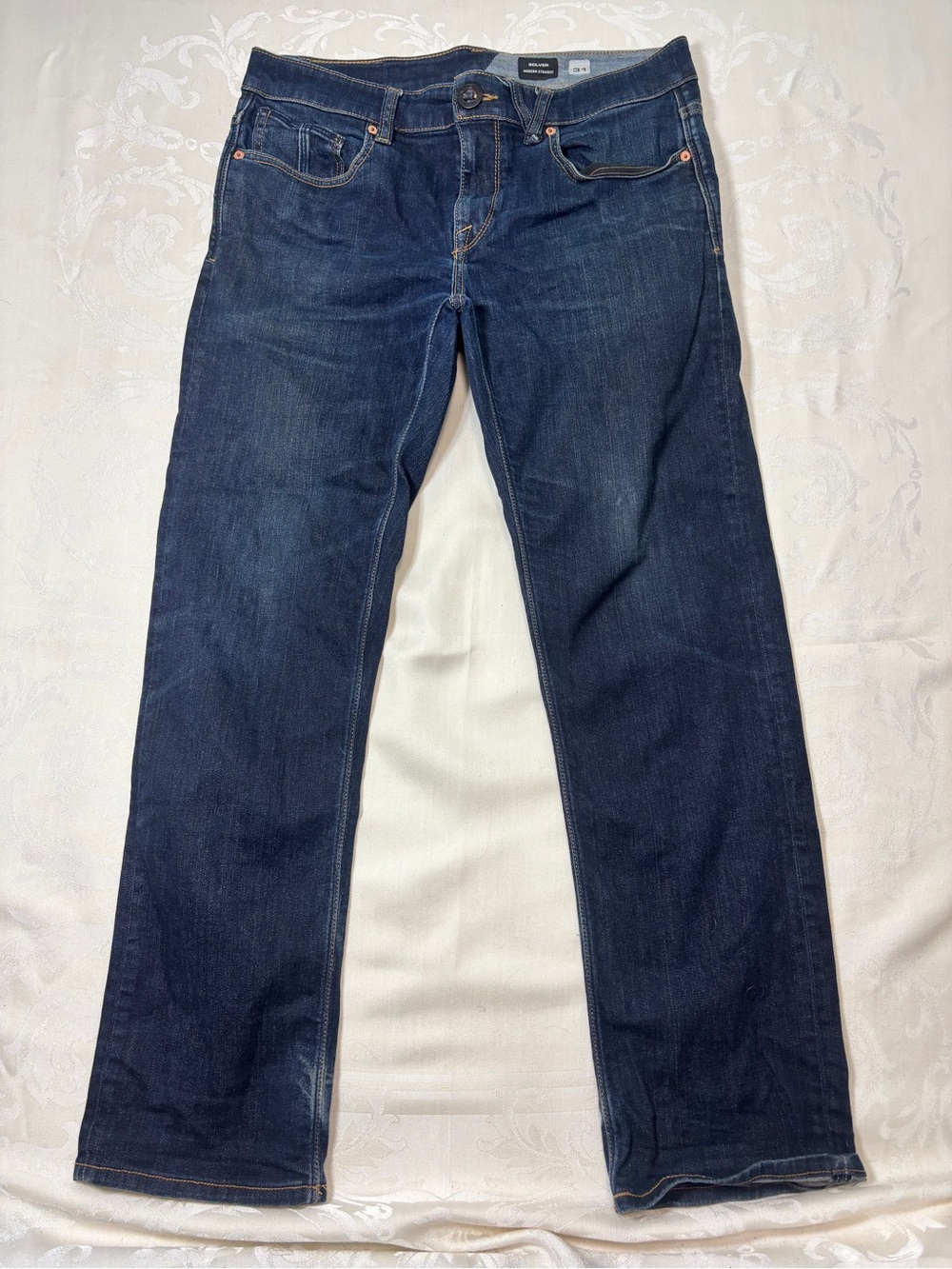 Volcom Solver straight -Leg Men's Jeans in Deep Indigo